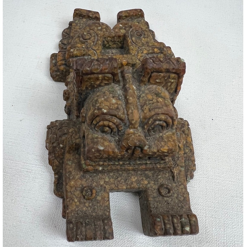 Aztec Mayan Style Stone Sculpture Figurine Statue Decor Patente‎ No. 86558